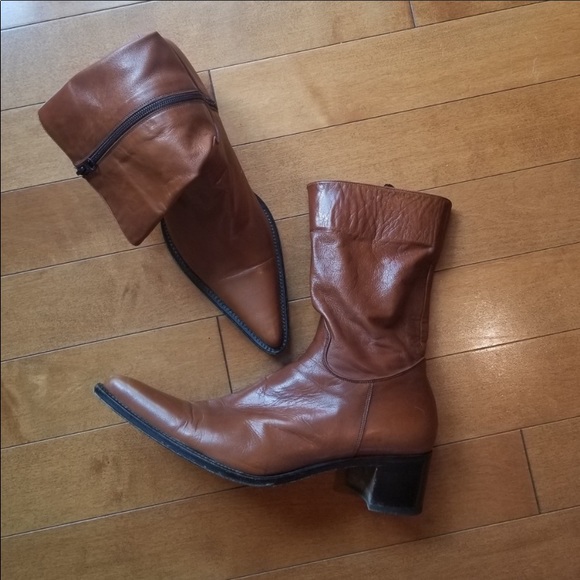 ROCCO P. LEATHER WESTERN BOOTS size 10 - Picture 2 of 6